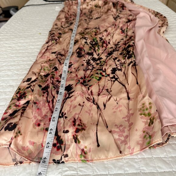 Katie May Los Angeles Floral Print Strapless Gown Pink Multicolor M 100% Polyest - Picture 12 of 12